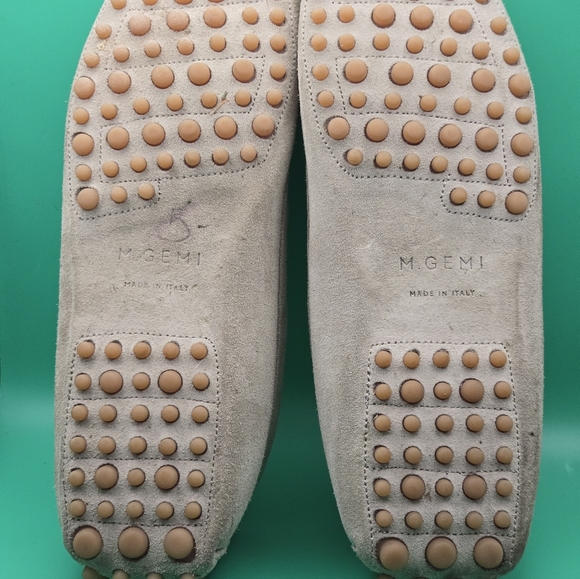 M Gemi The Felize Suede Flat Loafers Shearling Lined Women's 8 US Made In Italy - Picture 4 of 5